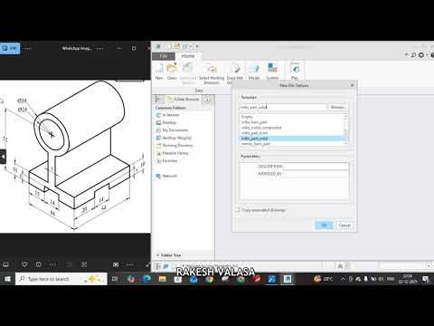 Creo Parametric Tutorial- 8 part modelling-2 method-2