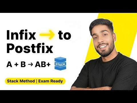 Infix to Postfix Using Stack | Data Structure in Hindi
