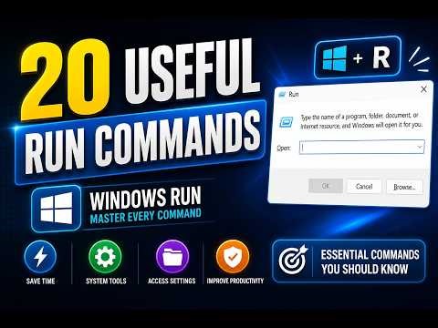 20 Usefull Windows Run Commands