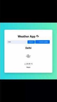 Weather App with API 🌦 | Day 5 🚀#javascript #webdevelopment #frontend #coding #100daysofcode #shprts