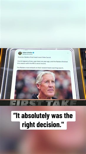 Raiders Decision: Reaction to Firing Head Coach Pete Carroll