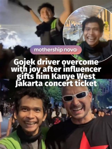 can this happen to me too 😭 Kanye West, now known as Ye, performed his debut concert in Jakarta on Oct. 24, 2026. Jakarta is the only Southeast Asian stop on his 2026 Ye Live Concert Tour so far. #mothershiplifestyle