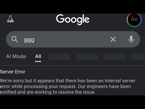 Fix Google Search Server Down error | We're sorry but it appears that there has been an internal