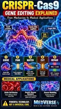 CRISPR-Cas9 Explained 🧬 | Gene Editing Mechanism, NHEJ vs HDR & Medical Applications #shortsfeed