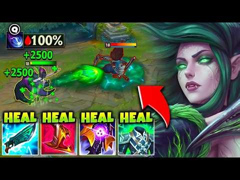 ONE MORGANA Q HEALS ME TO FULL HEALTH?! 100% OMNIVAMP VAMPIRE BUILD IS BROKEN!