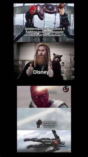 #Marvel #Avengers #Thor #SpiderMan #ToyStory4 #Disney #MarvelMemes #FunnyMemes #SchoolMemes