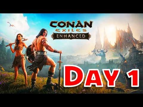 I Can't Believe How Good Conan Exiles Enhanced Looks Now! Day 1 Gameplay