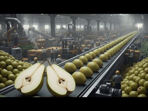 Inside a Modern Pear Processing Factory | Full Process