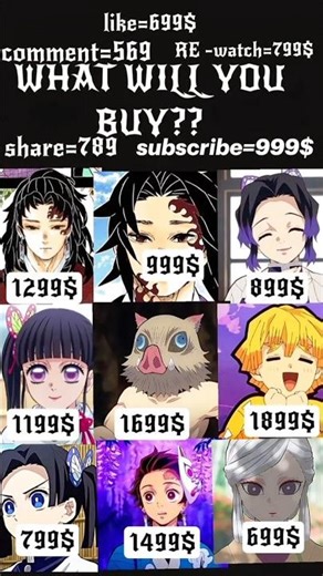 what Will you buy??💲 subscribe for more❣️ #anime #sortvideo