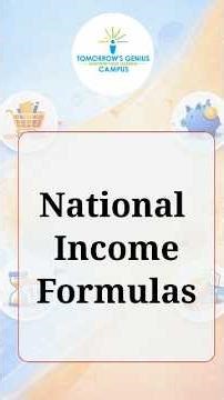 National Income Full Formula Revision | CBSE Class 12 Boards 2026 | #shorts