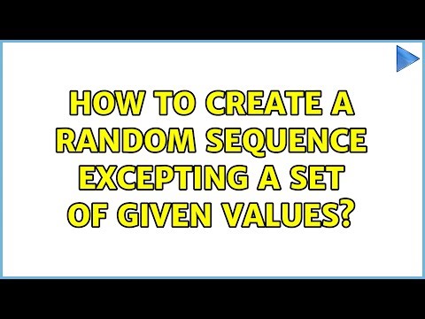 How to create a random sequence excepting a set of given values?