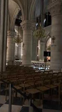 Inside Notre Dame Cathedral in Paris