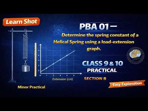 PBA 01(Minor) | Spring Constant of Helical Spring (Load-Extension Graph) | Class10 Physics Practical
