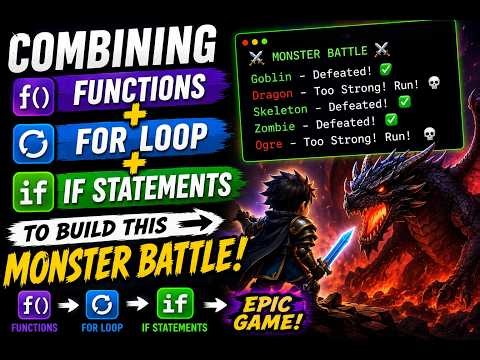🤯 I Combined 3 Python Concepts to Build a Monster Battle ⚔️