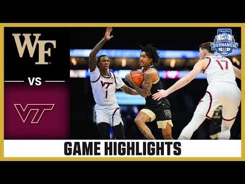 Wake Forest vs. Virginia Tech Highlights | 2026 T. Rowe Price ACC Men's Basketball Tournament