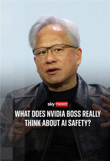 Sky's Rowland Manthorpe asked NVIDIA's Jensen Huang about the UK and artificial intelligence, as well as safety concerns surrounding the rise of AI. #AI #NVIDIA #skynews