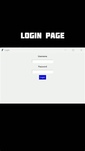 Build a Python Login Page GUI in 30 Seconds 🔐 | Python Tkinter Project #shorts #loginscreen #python