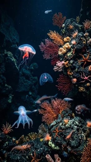 Extremely rare and unseen Beauty of deep Sea // #shorts #viral #sea #feed #seacreatures