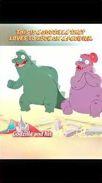 Godzilla’s family has such a unique taste. #cartoon #anime #funny