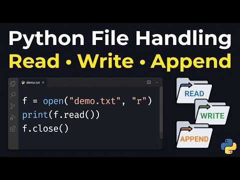 Python File Handling Full Tutorial — Read, Write & Append Files (For Beginners)