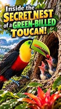 Inside the Secret Nest of a Green-billed Toucan! 🦜🐣 #Shorts
