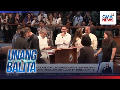 SP Cayetano - Posibleng mag-convene ang Senado bilang impeachment court... | Unang Balita