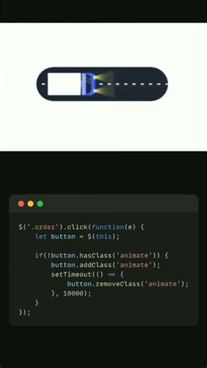 Create an Animated Button with HTML, CSS & JavaScript 🔥 | Cool UI Effect #Shorts #codecloner #tech