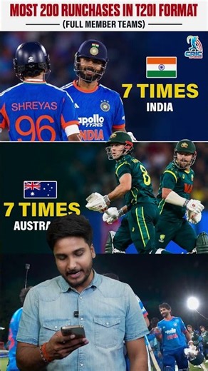 India has achieved the highest run chase of 200+ runs.