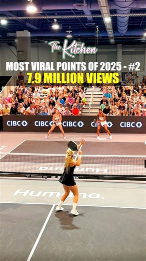 While this might be our #2 most viral pickleball point of 2025, Jorja Johnson and Tyra Black deserve the #1 spot when it comes to level of difficulty. Beating Anna Leigh Waters and Anna Bright has to be one of the hardest things to do in sports. You’re basically playing the greatest player to ever live and a girl who would be the #1 player in the sport if it wasn’t for her partner. A true two-headed beast. Just watch how tough it is to win even a single point. Now think about the feat of winning