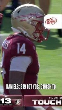 Ashton Daniels rewrote the FSU record book with 5 rushing TDs 🏹 #floridastate #collegefootball #cfb