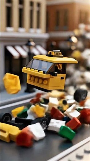 🌊🧱 Giant LEGO Wave Takes Over the City Satisfying Transformation