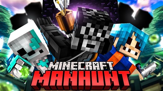 3 speedrunners vs 5 hunters! (Minecraft manhunt)