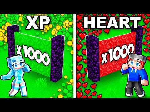 Heart vs XP Multiplicator in Minecraft