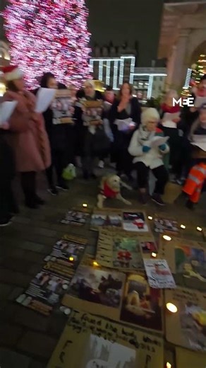 London demonstrators call for release of political prisoners on Christmas Day