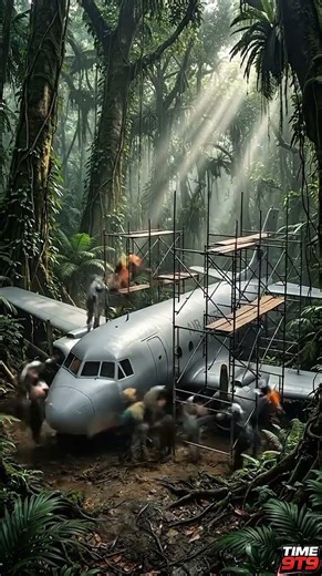 Abandoned Airplane to Luxury Jungle Home,Satisfying Transformation Timelapse #transformation #shorts