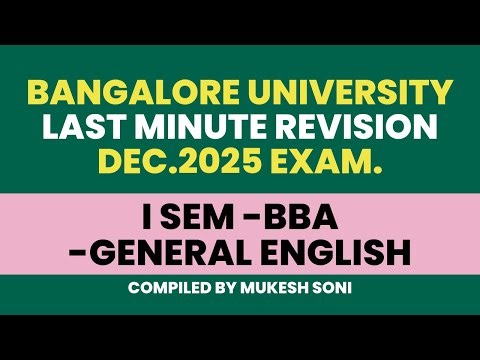 BU-1st Sem. BBA-English-LAST MINUTE REVISION-SEP SYLLABUS
