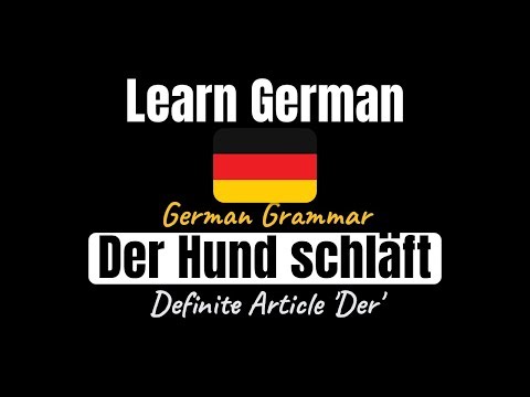 German Grammar: Definite Article 'Der' - Der Hund schläft