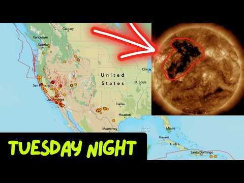 Aftershocks continue in Nevada from 5.7 Earthquake. Major Coronal hole on the Sun about to face us.