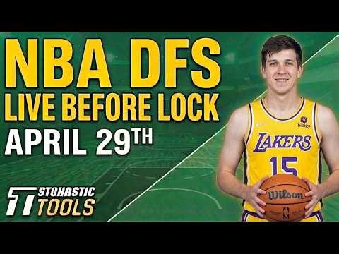 NBA DFS Live Before Lock (Wednesday 4/29/26) | DraftKings & FanDuel NBA Lineups