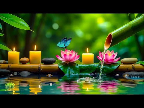 Soothing Piano & Bamboo Water Sounds 🌿 Meditation Music for Deep Relaxation and Inner Calm
