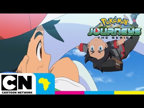 Pikachu, Ash and Goh against Lugia | Pokemon Journeys | Cartoon Network Africa