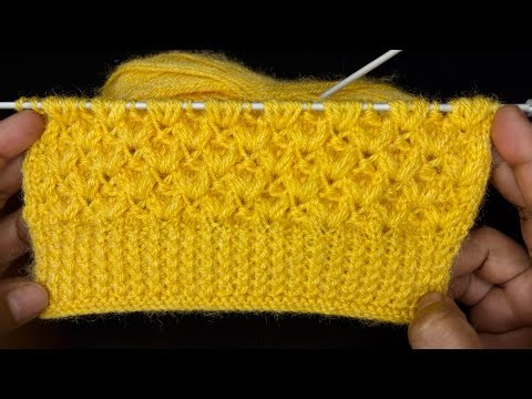 🌺 Easy Knitting Design Step by Step | Perfect for Beginners