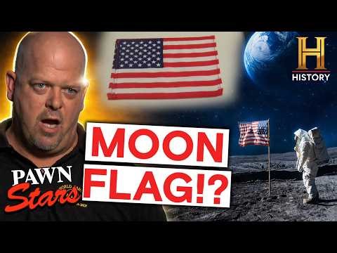AUTOGRAPHED Apollo 16 Flag is Incredibly Rare | Pawn Stars (S2)