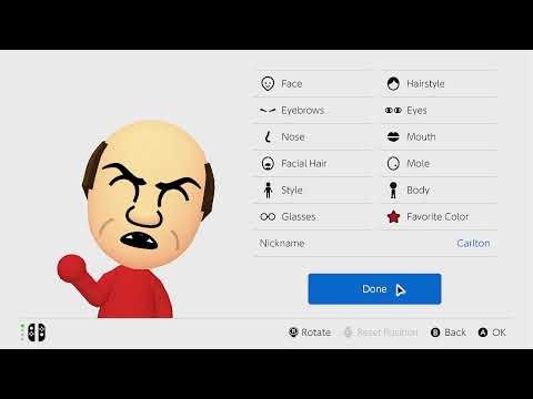 How to make a Carlton (Jungledyret) Mii on the Nintendo Switch 2