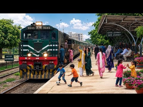 Live view from Locomotive Cab train journey from Train driver cab front view