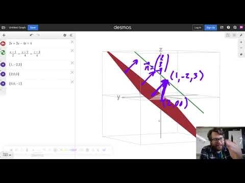 Using a Vector Projection: Shortest distance between a line and a plane