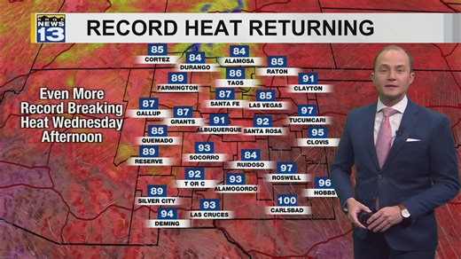 More record heat on the way across New Mexico this week