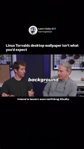 During an appearance with Linus Tech Tips, viewers #linux #linustorvalds #viral #tech #learndailyai