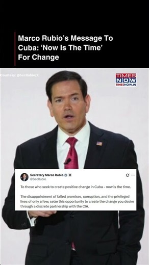 Marco Rubio Urges Cubans To Create Change, Calls For A ‘Discrete Partnership’ With The CIA #shorts