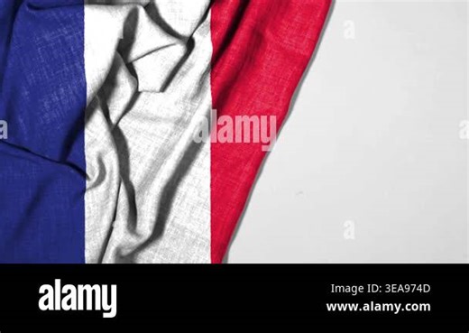 waving French flag Animation. Realistic waving France flag for national France day celebration Stock Video Footage - Alamy